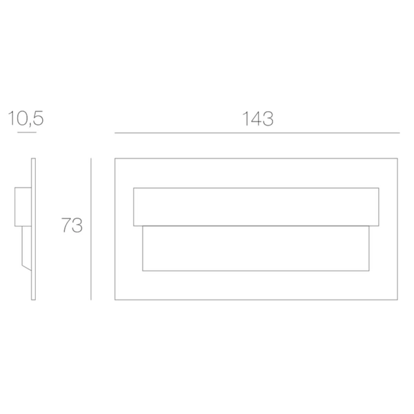 Ledowa oprawa Tango MH-TMX-G-H-1-PL-00-01 LED 1,6W 3000K IP66 aluminium