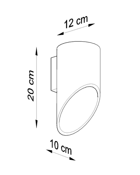 Kinkiet LAMPA ścienna SL.0113 metalowa OPRAWA tuba czarna