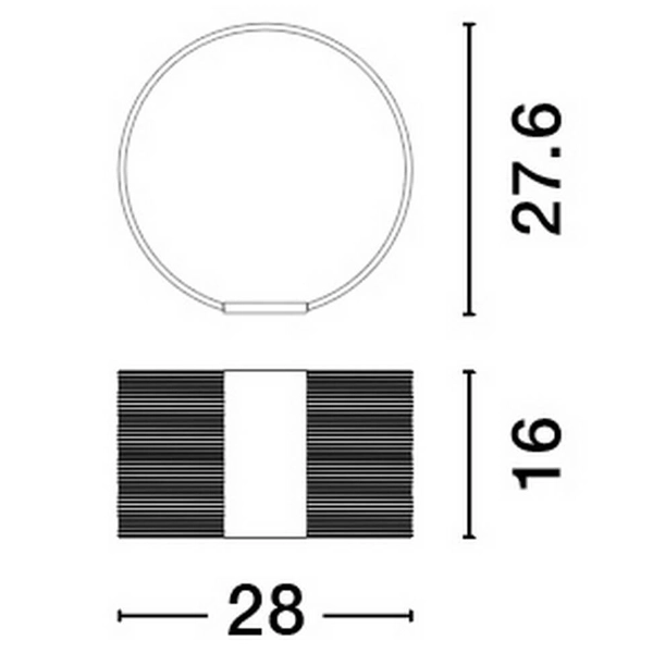 Okrągła stołowa lampa HUARAL LE44436 LED 14W 3000K biała złota outlet