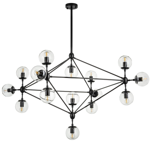 Lampa wisząca Astrifero ST-9047-15 Step balls bursztynowa czarna