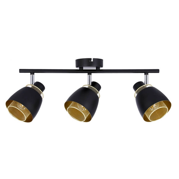 Salonowa lampa sufitowa Aleksandria 93-13767 reflektory czarny złoty
