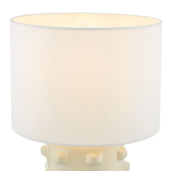 Abażurowa lampa na stół Georgina GEO422 ceramiczna tuba biały