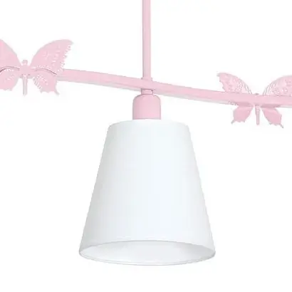 Dziecięca lampa wisząca potrójna ALICE PINK MLP979 motyle różowa