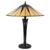 Lampa stołowa do jadalni Dark star 64045 witrażowa szklana kolorowa brązowa