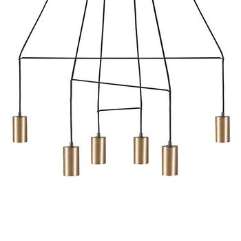 LAMPA wisząca IMBRIA 7956 Nowodvorski OPRAWA zwis kable  pająk czarny mosiądz