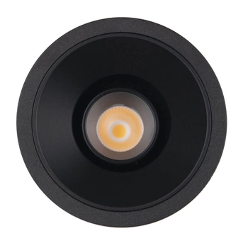 Wpuszczana lampa czarna GALEXO H0107 + RH0106/H0107 BLACK Maxlight podtynkowa LED 7W 3000K do sypialni