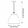 Wisząca lampa retro Franklin 98749 Endon do jadalni czarna cyna