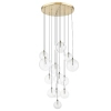 Molekułowa lampa wisząca MILAN P0606-13B-2GAC kulista złota