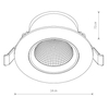 Kuchenna lampa podtynkowa Egina 10555 Nowodvorski LED 15W 3000K biała