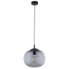 Wisząca lampa szklana kula VIBE 4837 do sypialni czarny grafit