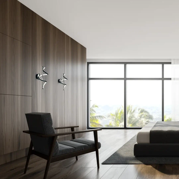 Spiralny kinkiet ścienny TWIST ML1058 LED 12W 4000K do kuchni czarny