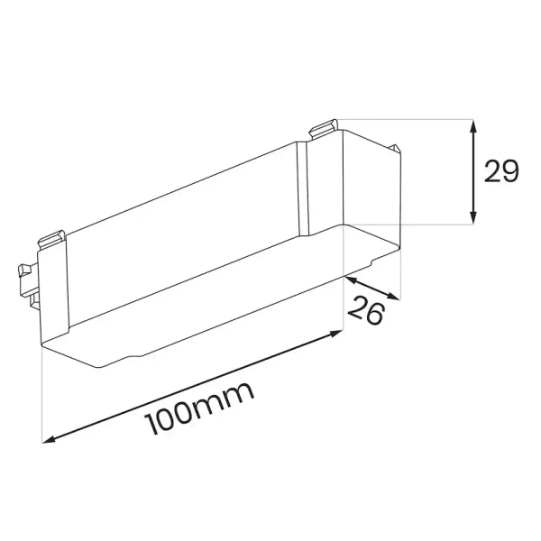 Puszka na przewody do szyn magnetycznych Slim Magnetic ML2232 biały