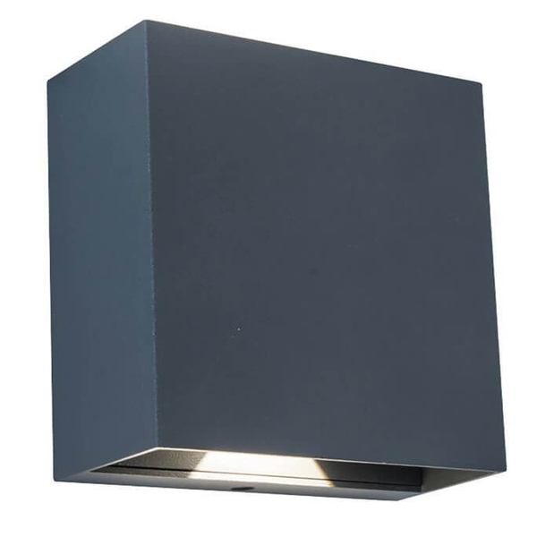Elewacyjna LAMPA zewnętrzna GEMINI BEAMS 5104005118 Lutec metalowa OPRAWA kinkiet LED 10W 4000K kwadratowy IP54 szary