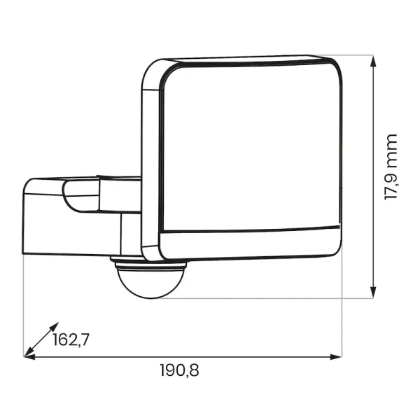 Zewnętrzny naświetlacz Davos ML2112 LED 30W 4000K PIR IP54 bialy