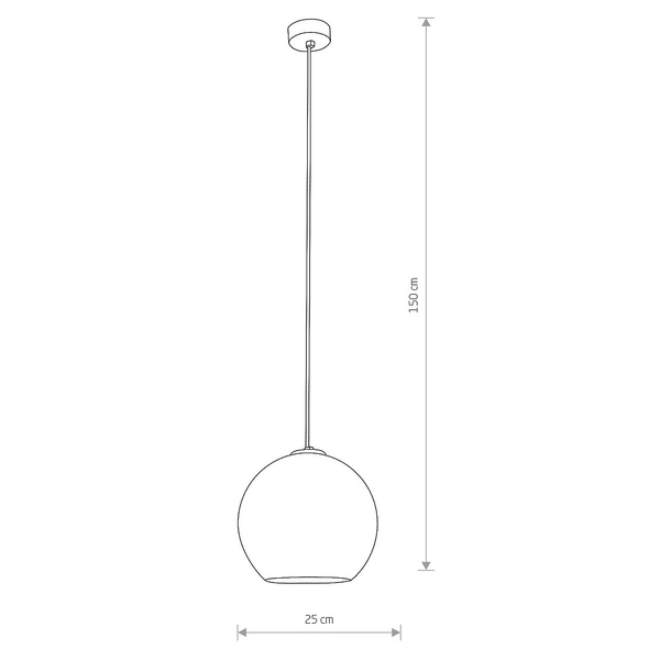 Lampa wisząca miedziana Polaris 9058 loftowy zwis szklany do holu