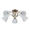 Klasyczna sufitowa lampa Lugano PND-5643-5-HBR do jadalni biała chrom