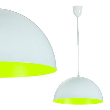 LAMPA wisząca HEMISPHERE FLUO S 5713 Nowodvorski metalowa OPRAWA zwis kopuła biała żółta
