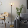 Okrągła lampa podłogowa Hoop 98095 Endon mosiężny nikiel miedziany