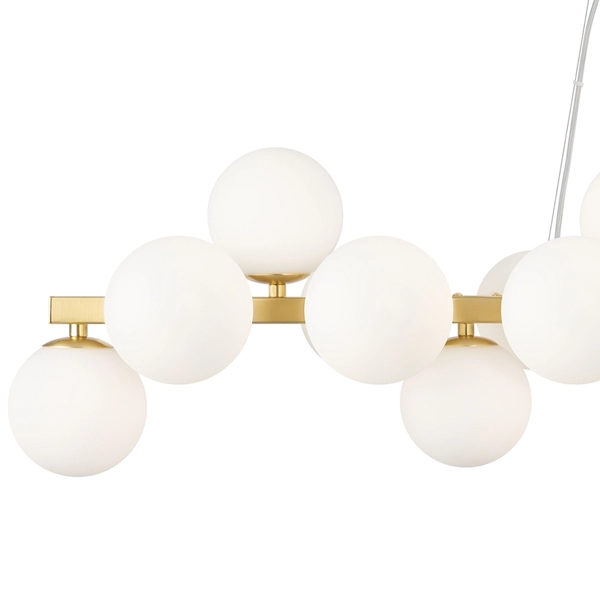 Zwisowa lampa Dallas MOD547PL-25BS balls kule białe złote