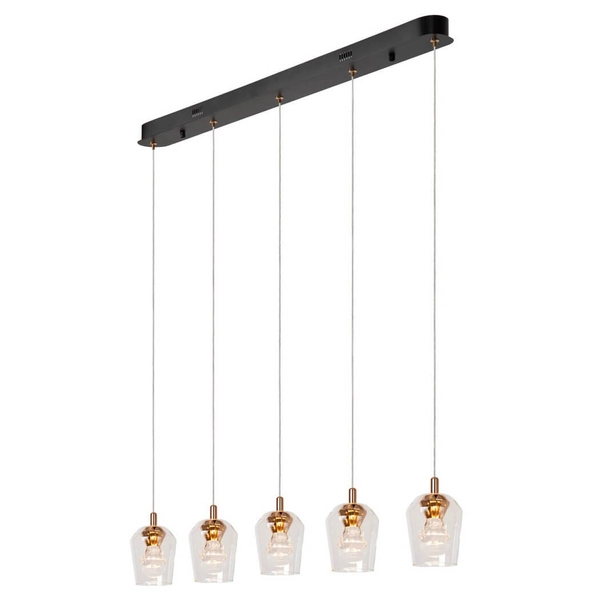 Salonowa lampa wisząca BERLIANE 00430/20/60 LED 4W 2700K czarna złota