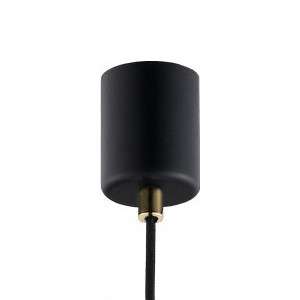 Loftowa LAMPA wisząca LONGIS 10874105 Kaspa szklana OPRAWA skandynawski ZWIS okrągły złoty przezroczysty czarny