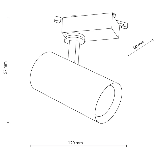 1-fazowa sufitowa lampa szynowa Tracer 10972 tubka regulowana biała