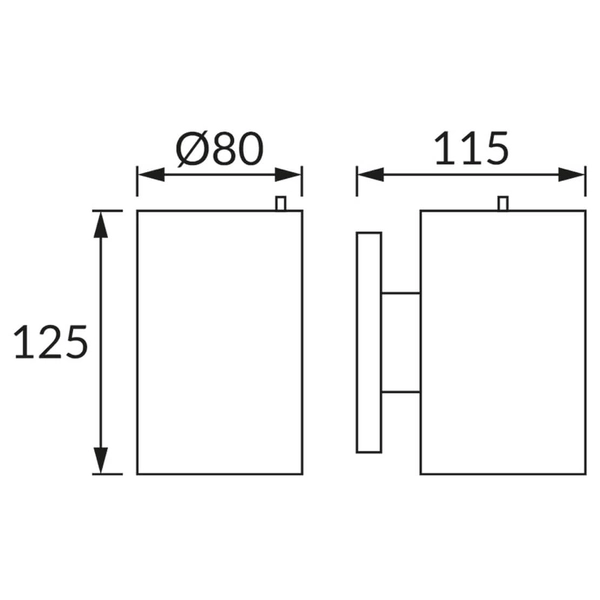 Kinkiet ścienny reflektor Bastion 4373 Ideus LED 0,2W IP44 metalowy czarny