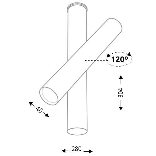 Downlight LAMPA sufitowa YABU 7262 Shilo metalowa OPRAWA tuby białe