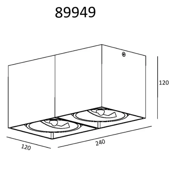 Lampa sufitowa BOX SL 2 89949 nastropowa plafon prostokątny biały