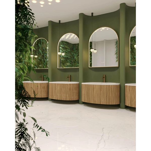 Łazienkowe lustro MIRROR W0386 LED 26W 3000-5000K IP44 złote