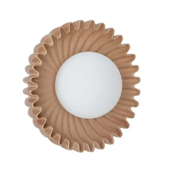 Okrągła lampa ścienna ALMENDA LE45272 ceramiczna karmelowa