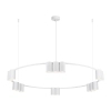 Wisząca lampa tuba GENESIS ML0377 podłużna metalowa biała
