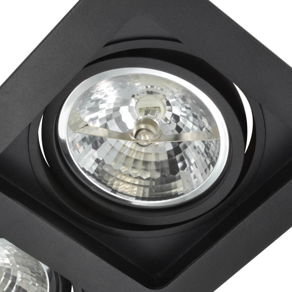 Lampa nasufitowa Sisto AZ2809 prostokąt do salonu czarna