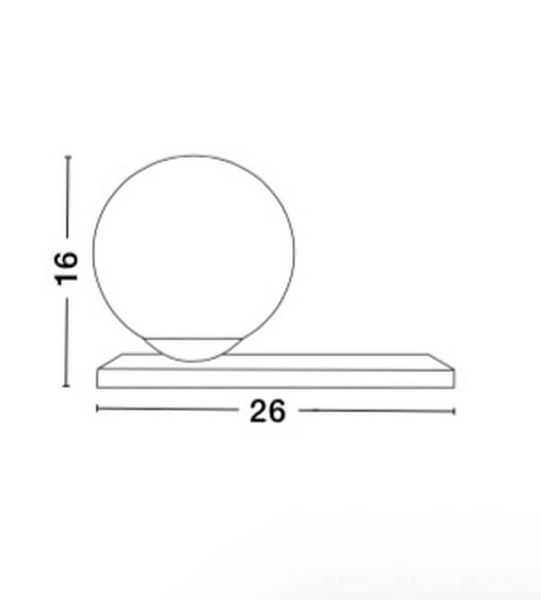 Stołowa lampa gabinetowa Plata szklana kula biała złota