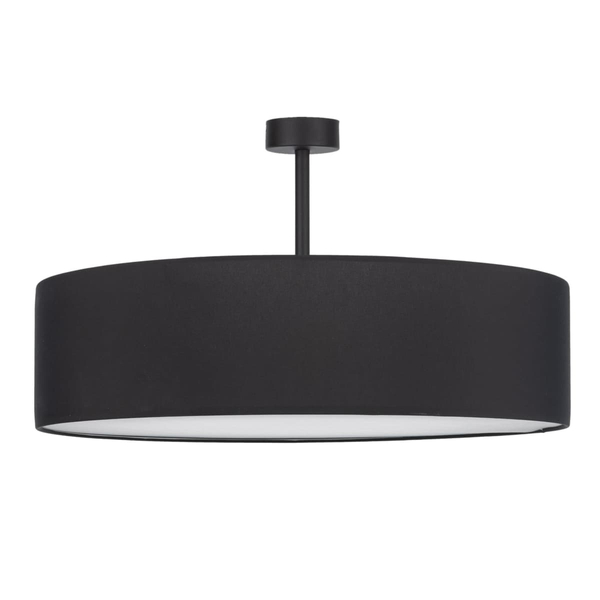 Okrągły plafon sypialniany Rondo 4245 TK Lighting tkaninowy czarny biały