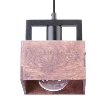 Loftowa lampa wisząca Dakota 31750 salonowa kostka brązowa czarna