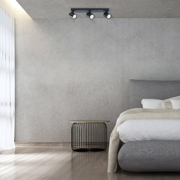 Plafon LAMPA sufitowa SNOW LP-731/3W BK Light Prestige metalowa OPRAWA regulowane refektorki tuby czarne