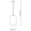 Lampa zwisająca do salonu ALIAS BLACK ML0323 szklana kula czarny