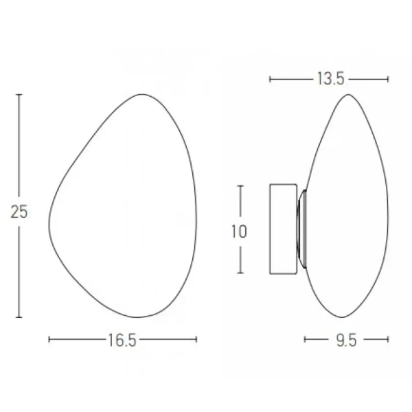 Szklana ścienna lampa 20137 LED 5W 3000K łezka biała