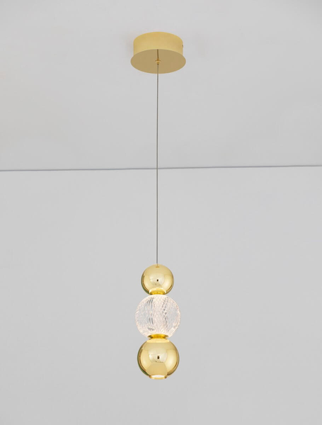 Stylowa lampa wisząca Ponce kule LED 6W 3200K nad łóżko złota