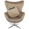 Fotel welurowy Egg KH1501100231 King Home z funkcją bujania khaki