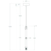 Zwieszana lampa tubka Spoti ABR-S2PO-Z Abruzzo LED 3W 3000K złoty