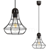 LAMPA wisząca RAMSEY 4649 Rabalux metalowa OPRAWA loftowa klatka ZWIS na kablu czarny