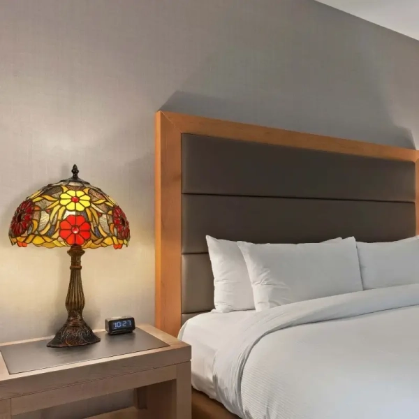 Witrażowa lampa stołowa Capolavoro ABR-LS-CAPO1 szklana kolorowa