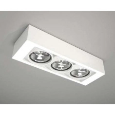 Plafon LAMPA sufitowa UTO 7109 Shilo metalowa OPRAWA prostokątna biała