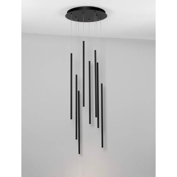 Metalowa lampa zwisowa Buga LE43486 LED 40W 3000K rurki czarna