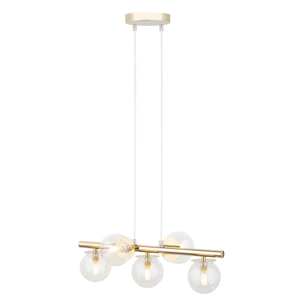 Lampa wisząca nad wyspę Avola 40799 Sigma połyskująca złota transparentna
