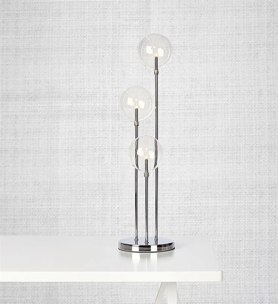 Świecznik dekoracyjny srebrny Master kule na komodę