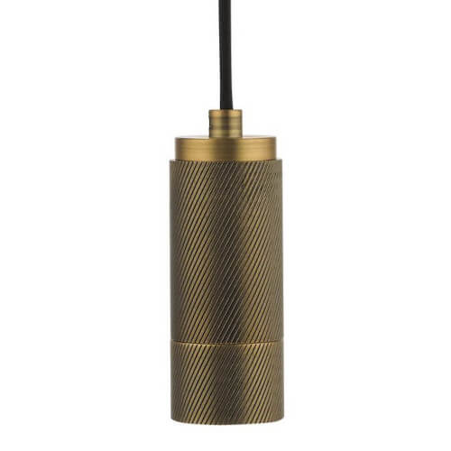 Wisząca lampa metalowa SPK0140 tubka do salonu mosiądz