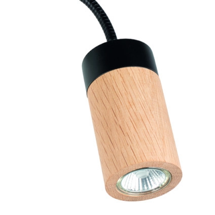 Regulowana lampa ścienna ANNICK 2419104 drewniana tuba kinkiet